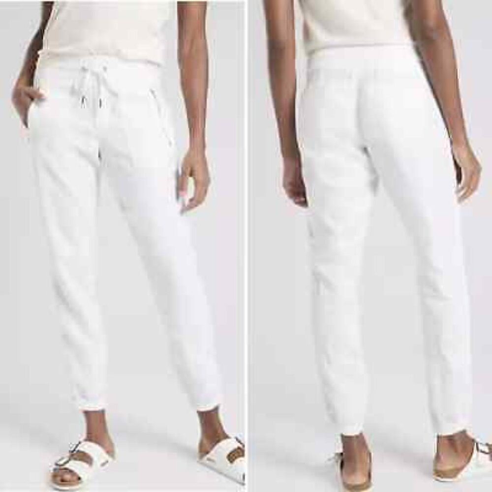 Athleta Linen Cabo Jogger Pant Size 20 White